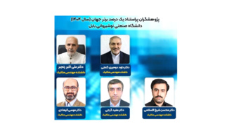 پنج عضو هیات علمی دانشکده مهندسی مکانیک دانشگاه صنعتی نوشیروانی بابل در زمره پژوهشگران پراستناد یک درصد برتر جهان